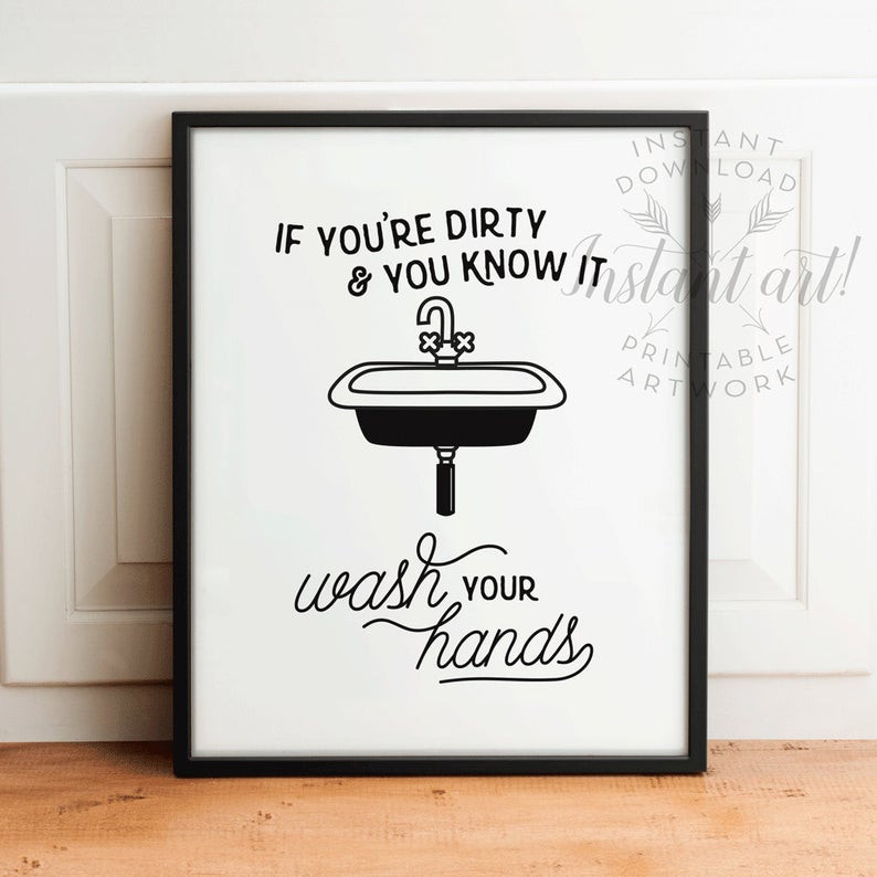 Funny Bathroom Wall Art
 Funny bathroom art PRINTABLE art Bathroom wall decor If