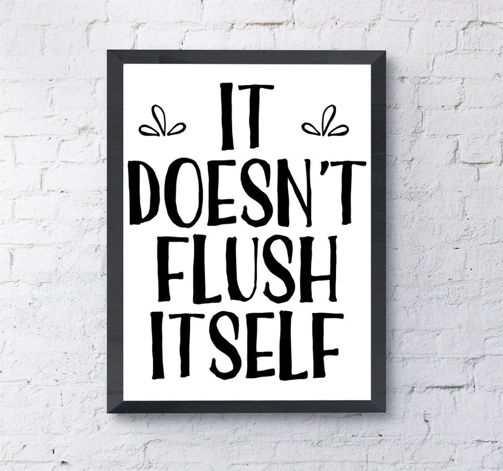 Funny Bathroom Wall Art
 Funny bathroom wall art PRINTABLE instant It