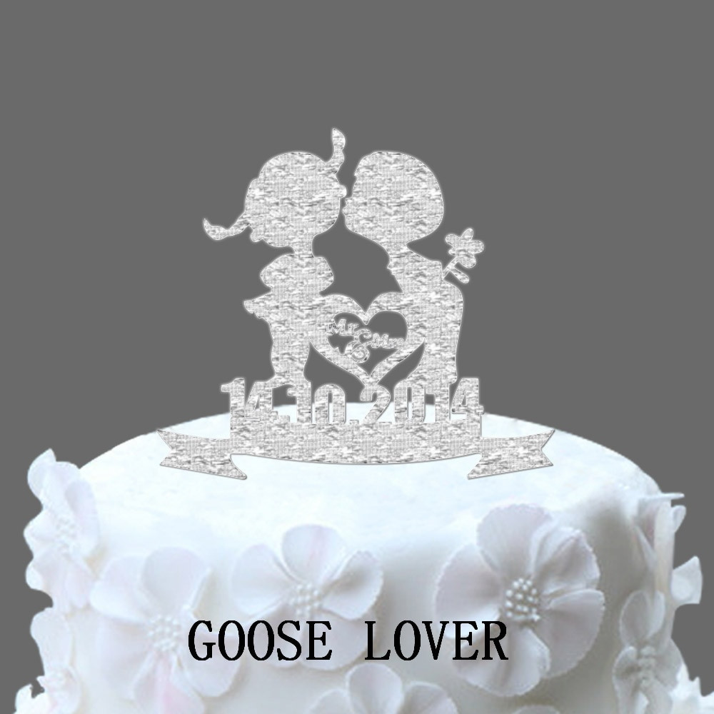 Funny Birthday Cake Toppers
 Personalize Funny Wedding Cake Topper Elegant Wedding