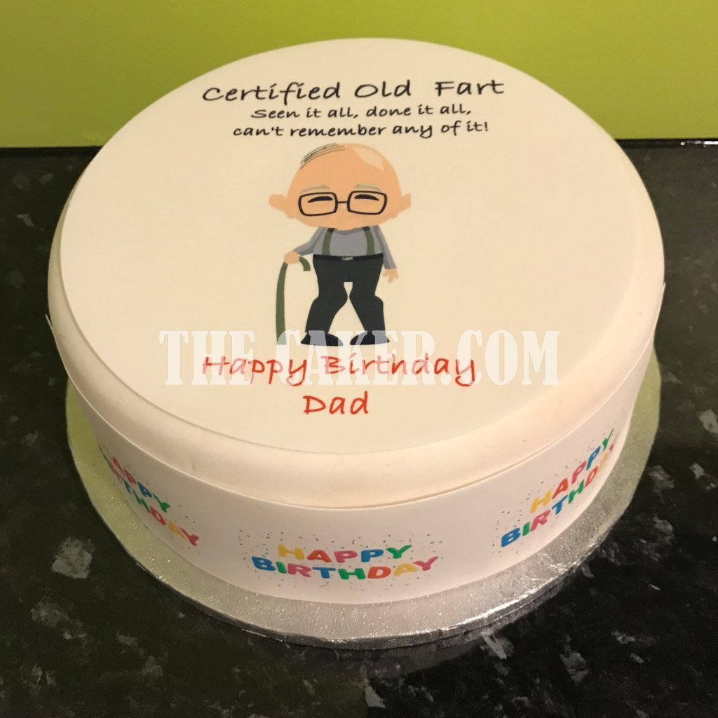 Funny Birthday Cake Toppers
 Funny Birthday Edible Icing Cake Topper 09 Old Fart Man