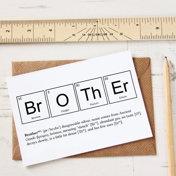 Funny Birthday Card For Brother
 FUNNY BROTHER ELEMENTS Cards Funny Sibling Joke Greeting