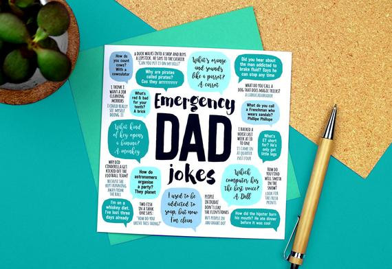 Funny Birthday Cards For Dad
 Emergency Dad Jokes Card Dad Birthday Card Funny Birthday