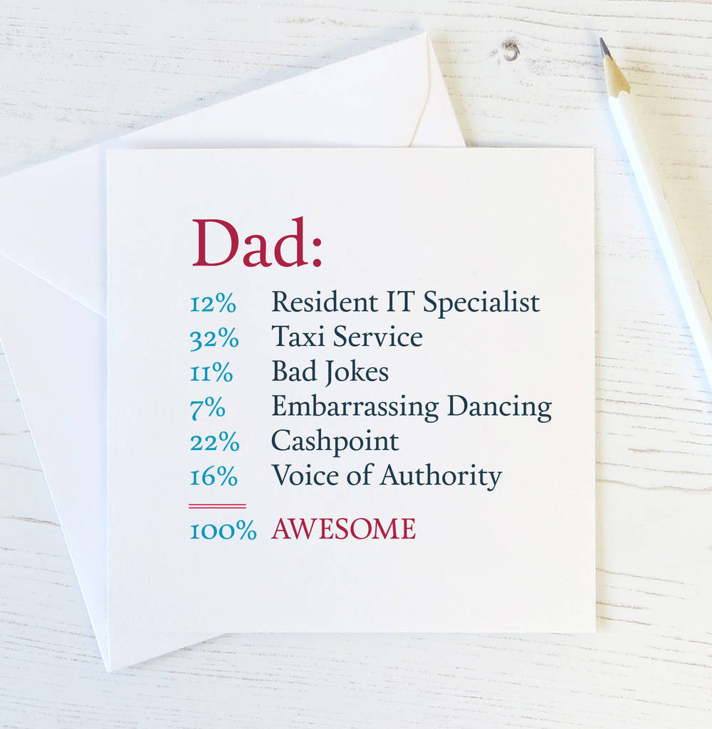 Funny Birthday Cards For Dad
 funny dad card awesome dad by wink design