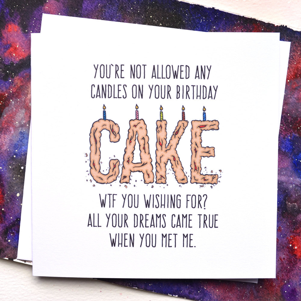 Funny Birthday Cards For Girlfriend
 Funny Boyfriend or Girlfriend Birthday Card WTF by