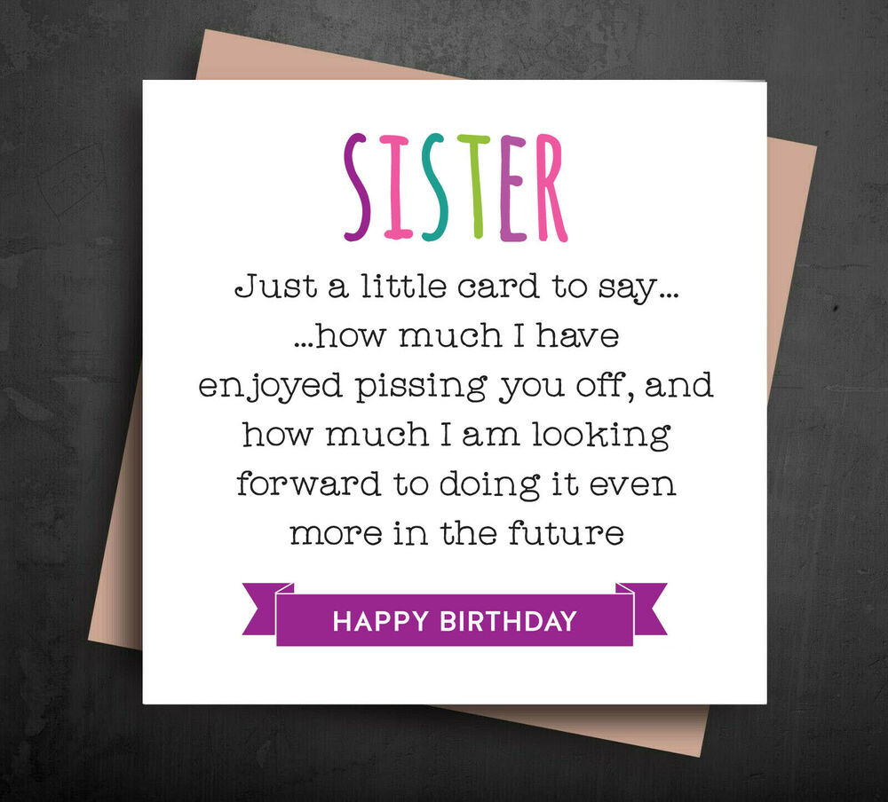 Funny Birthday Cards For Sister
 FUNNY BIRTHDAY CARD for sister from brother naughty