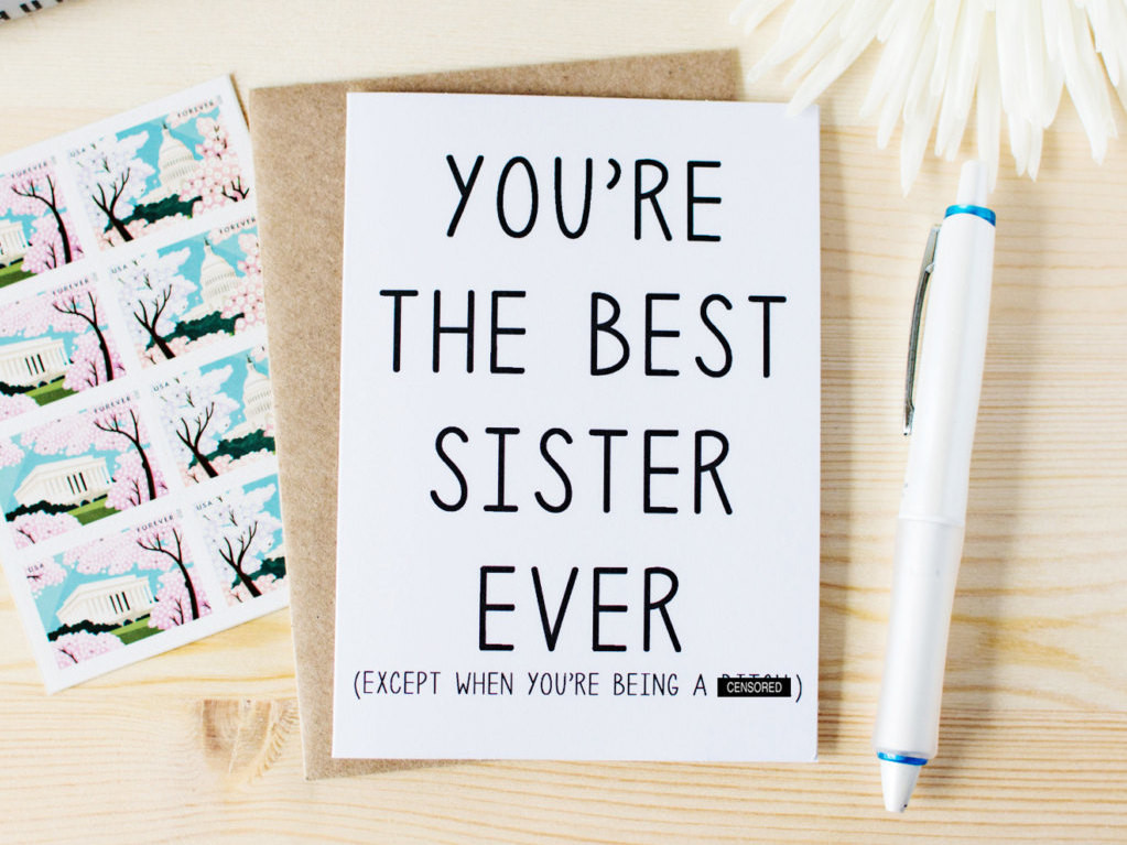 Funny Birthday Cards For Sister
 Funny Sister Birthday Card Card for Sister You re The