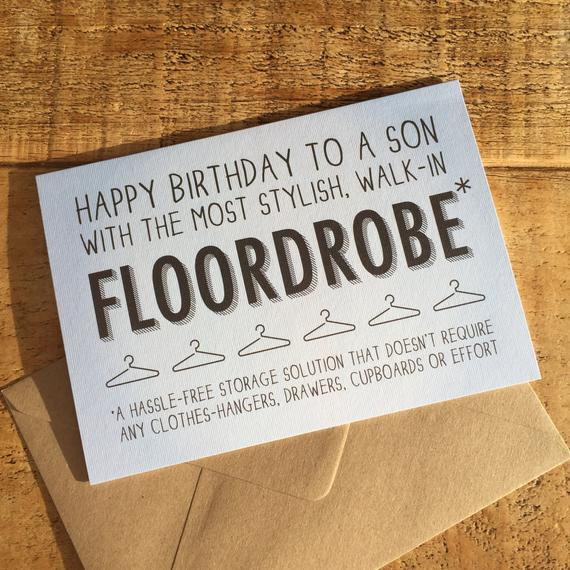 Funny Birthday Cards For Son
 Funny Son Card