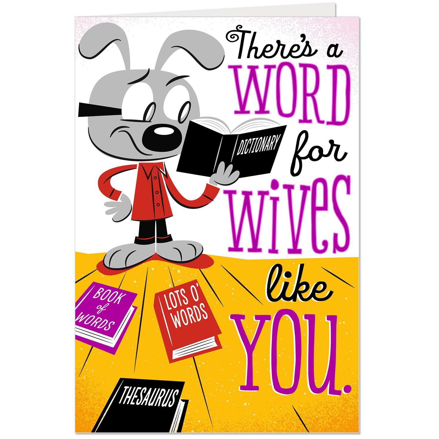 Funny Birthday Cards For Wife
 Lots of Words Funny Pop Up Birthday Card for Wife