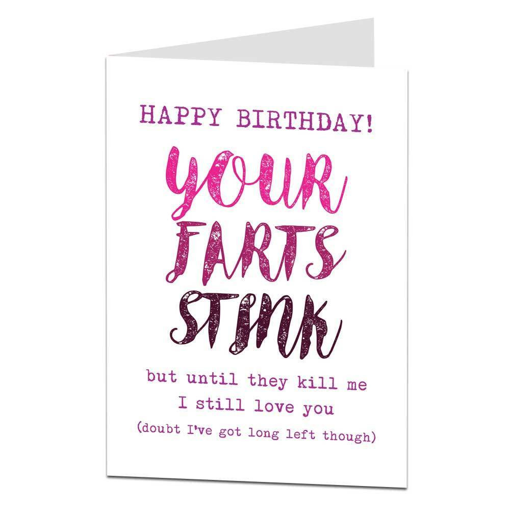 Funny Birthday Cards For Wife
 Funny Happy Birthday Card Boyfriend Husband Girlfriend