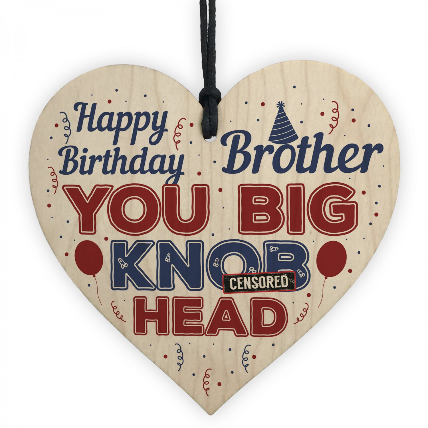 Funny Birthday Gifts For Him
 Funny Brother Birthday Gifts Rude Gift For Him Wood Heart Sign
