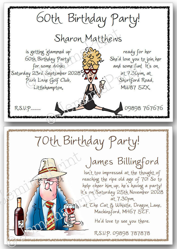 Funny Birthday Invitation
 30th 40th 50th 60th 70th 80th 90th 100th funny Birthday