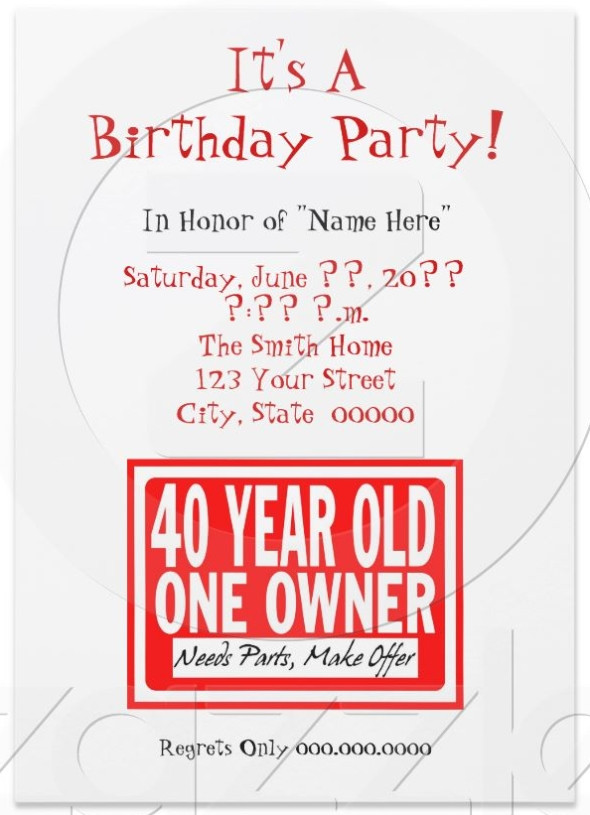 Funny Birthday Invitation
 7 Funny Invitation Card Designs