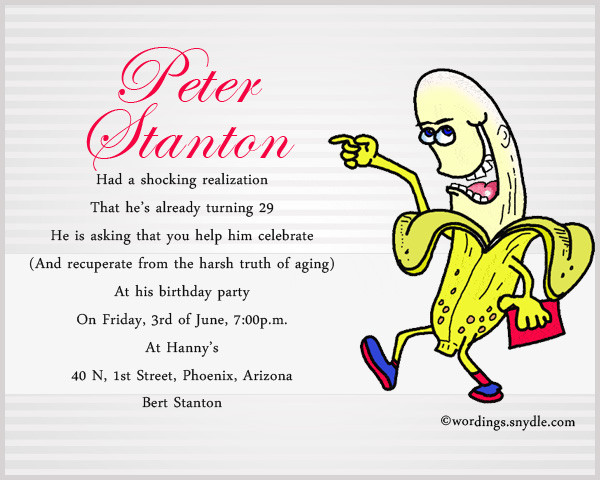 Funny Birthday Invites
 Funny Birthday Party Invitation Wording – Wordings and