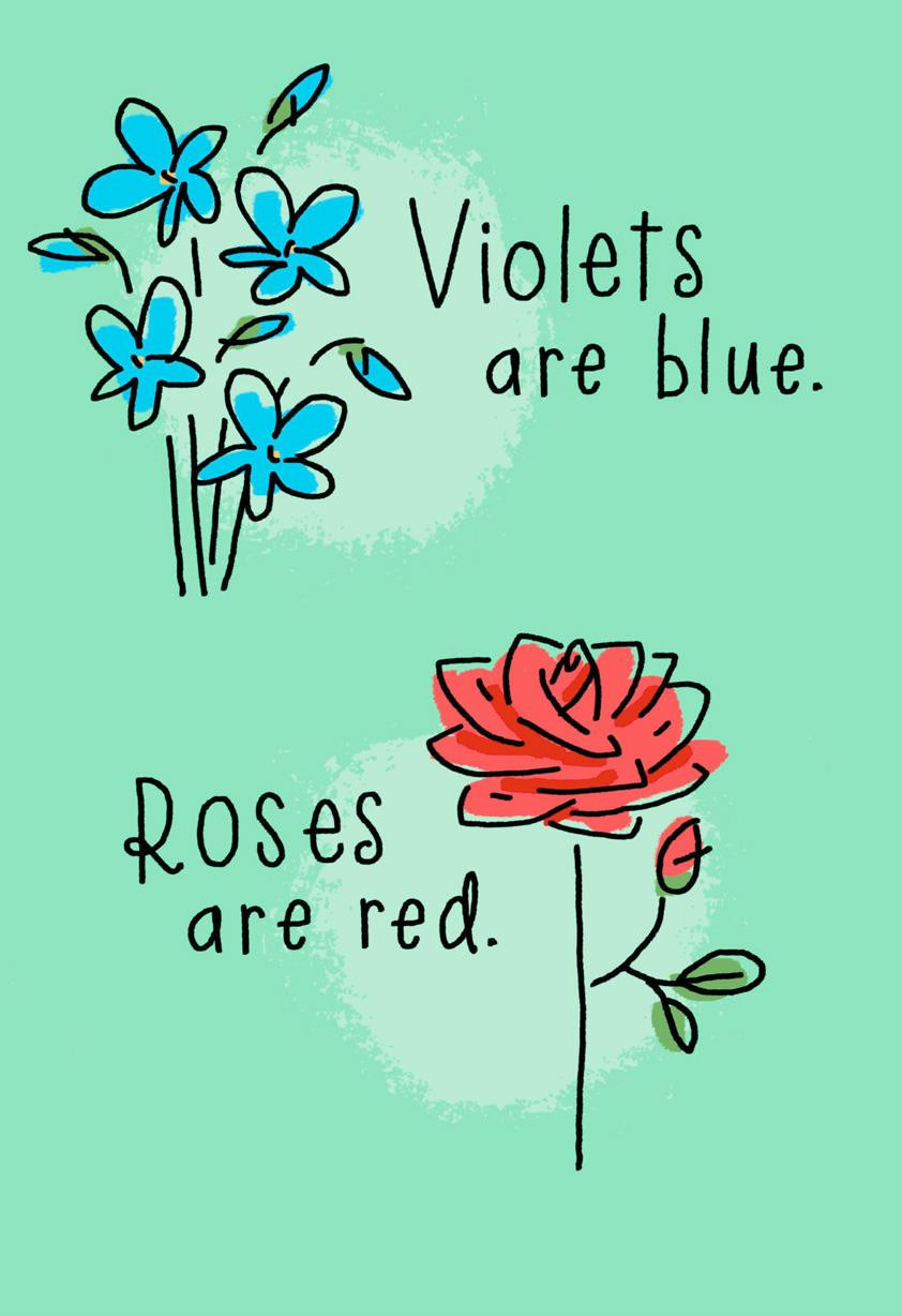 Funny Birthday Poem
 Violets Are Blue Poem Funny Birthday Card Greeting Cards