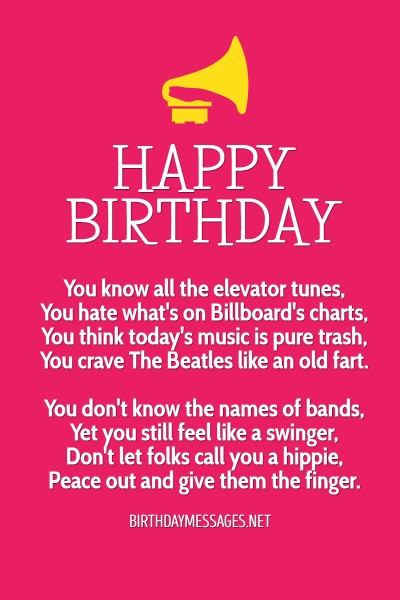 Funny Birthday Poem
 Birthday Poems Hundreds of Happy Birthday Poems