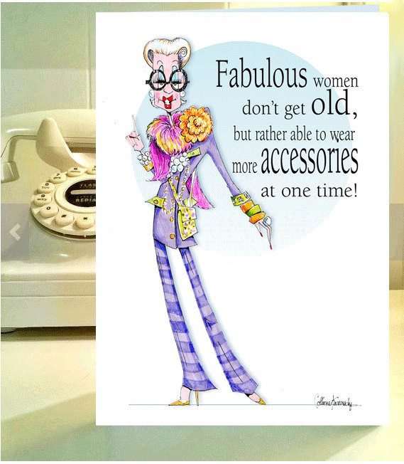 Funny Birthday Quotes For Women
 Iris Apfel Funny Woman Humor card Iris Apfel card