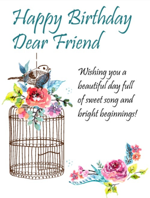 Funny Birthday Wishes Friend
 50 Best Happy Birthday Greetings to a Friend Quotes Yard