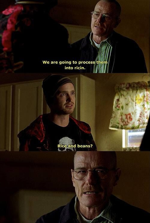 Funny Breaking Bad Quotes
 Yes Jessie rice and beans