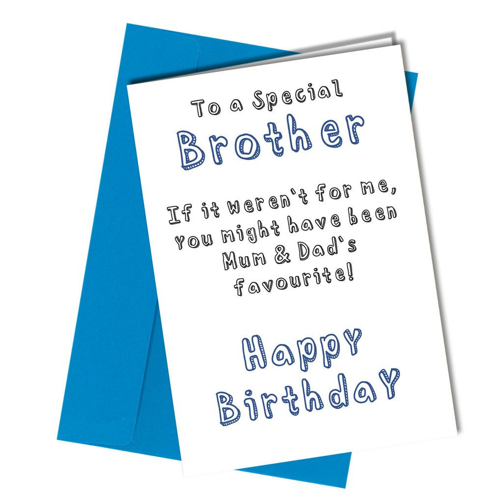 Funny Brother Birthday Cards
 1169 RUDE BIRTHDAY FUNNY CARD Brother Mum Dad Favourite