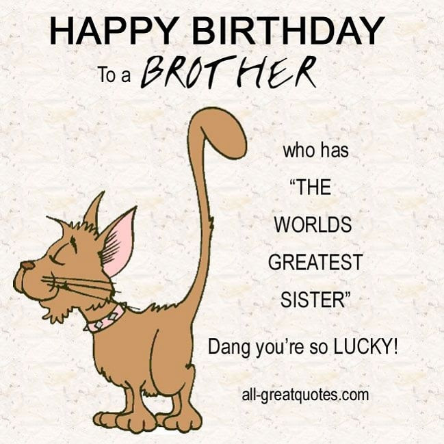 Funny Brother Birthday Quotes
 Happy Birthday Brother Quotes and SMS