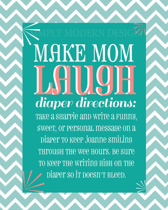 Funny Diaper Quotes For Baby Shower
 chevron baby shower game make mom laugh diaper game