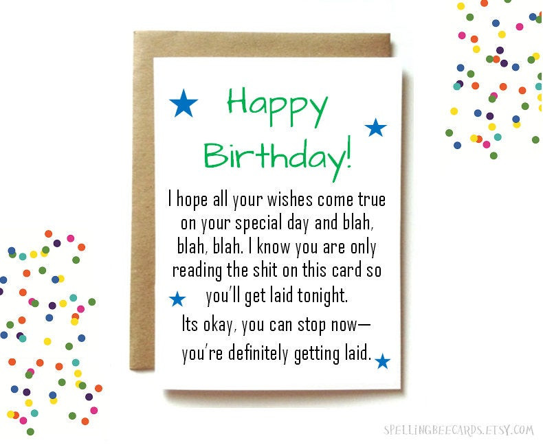 Funny Dirty Birthday Cards
 funny dirty birthday card for boyfriend or husband ly