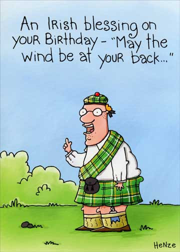 Funny Irish Birthday Wishes
 Irish Blessing Funny Birthday Card Greeting Card by