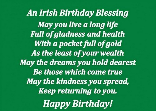 Funny Irish Birthday Wishes
 35 Irish Birthday Wishes