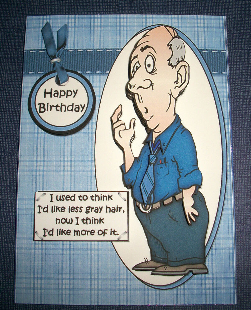 Funny Old Man Birthday Cards
 Handmade Greeting Card 3D Humorous Birthday With An Old