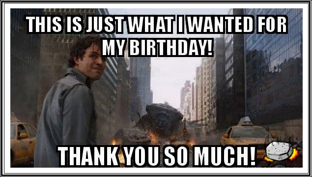 Funny Thank You Birthday Wishes
 Funny Birthday Thank You Meme Quotes