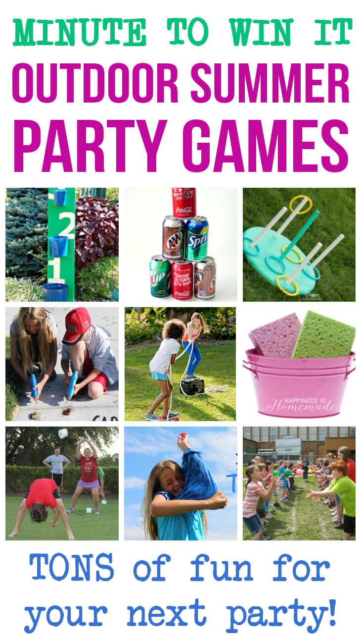 Games To Play At Birthday Party
 Minute to Win It Outdoor Summer Party Games Happiness is