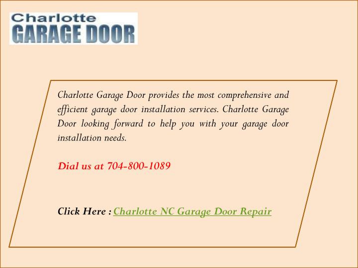 Garage Door Repairs Charlotte Nc
 PPT TTop Garage Door Repair in Charlotte NC PowerPoint