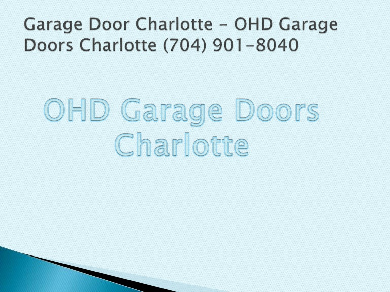 Garage Door Repairs Charlotte Nc
 Garage Door Repair Charlotte NC OHD Garage Doors