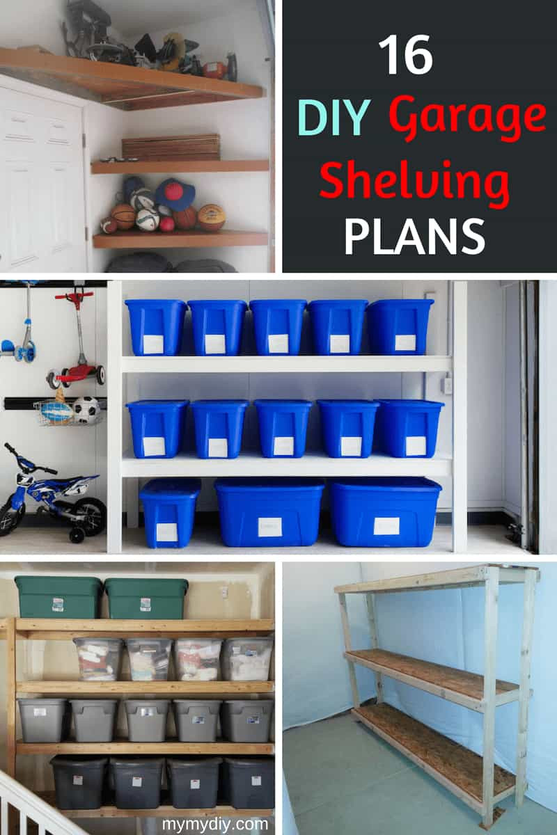 Garage Organization Shelves
 16 Practical DIY Garage Shelving Ideas [Plan List