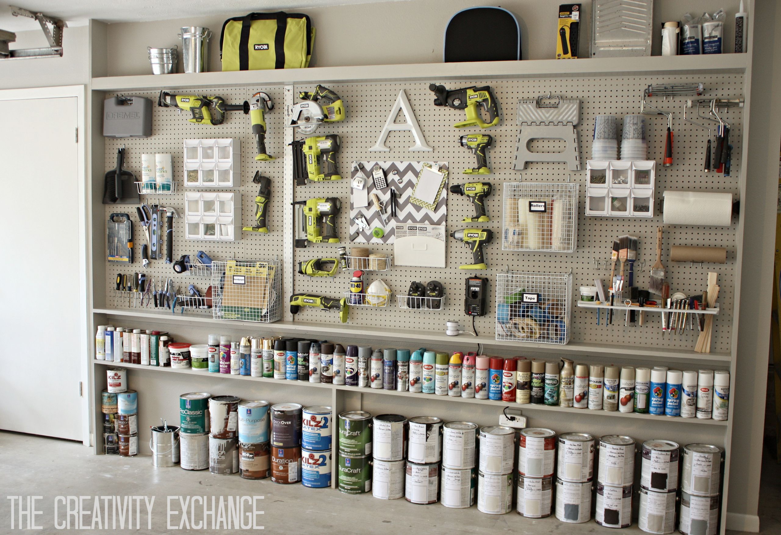 Garage Organizer Ideas Diy
 Organizing the Garage with DIY Pegboard Storage Wall