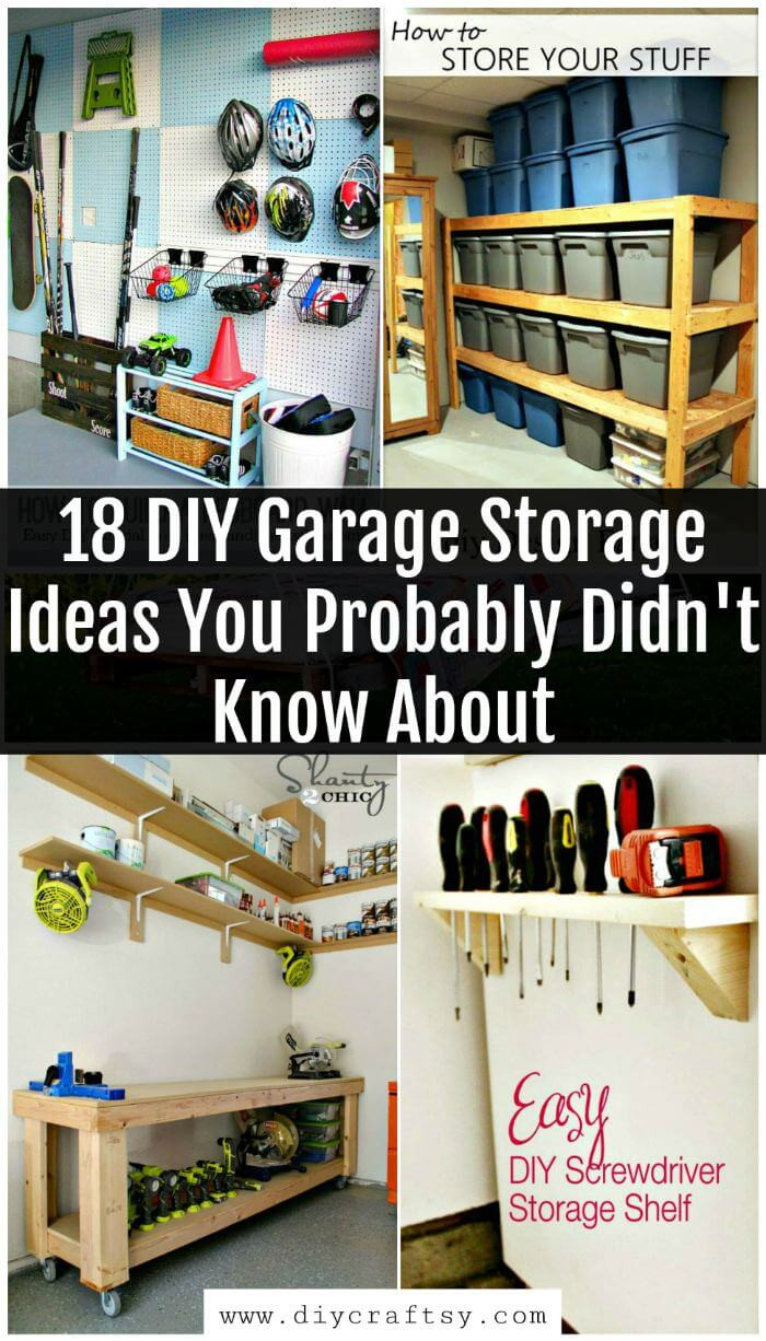 Garage Organizer Ideas Diy
 18 DIY Garage Storage Ideas You Probably Didn t Know About