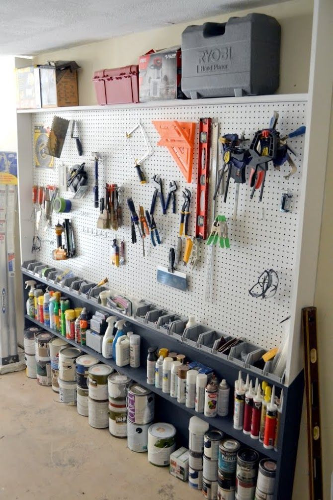 Garage Pegboard Organization
 Garage Pegboard Wall