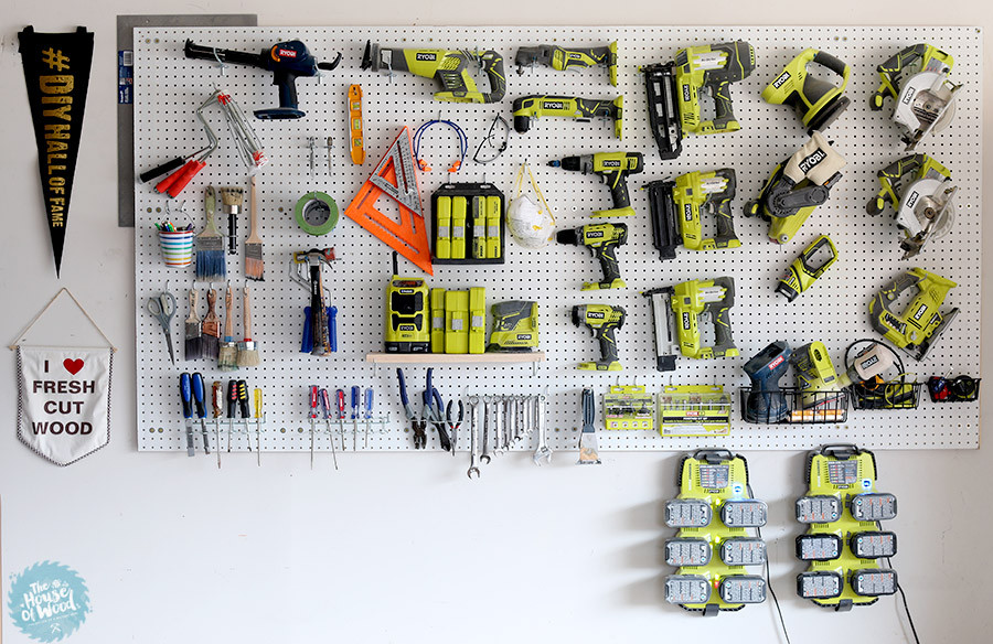 Garage Pegboard Organization
 Build It & Blog It Organization Challenge – The House of Wood