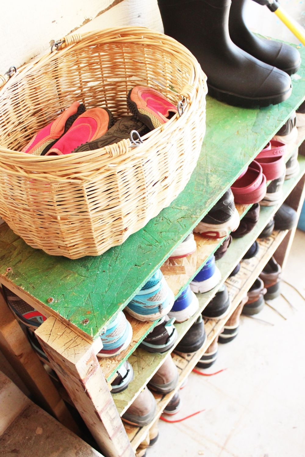 Garage Shoe Organizer
 DIY Shoe Storage Shelves for Garage An Easy Fast and