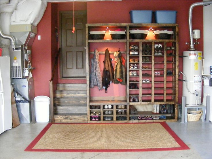 Garage Shoe Organizer
 Shoe storage garage Organization