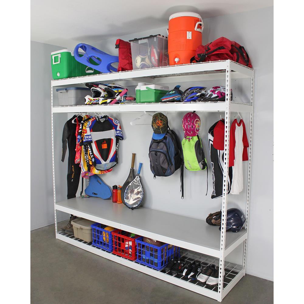 Garage Sport Organizer
 SafeRacks 24 in D x 96 in H x 84 in W 4 Shelf