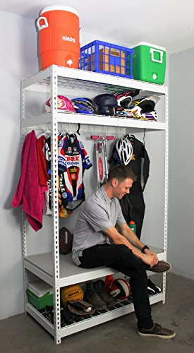 Garage Sport Organizer
 SafeRacks Sports Equipment Storage Rack Shelving 2 D x 4 W
