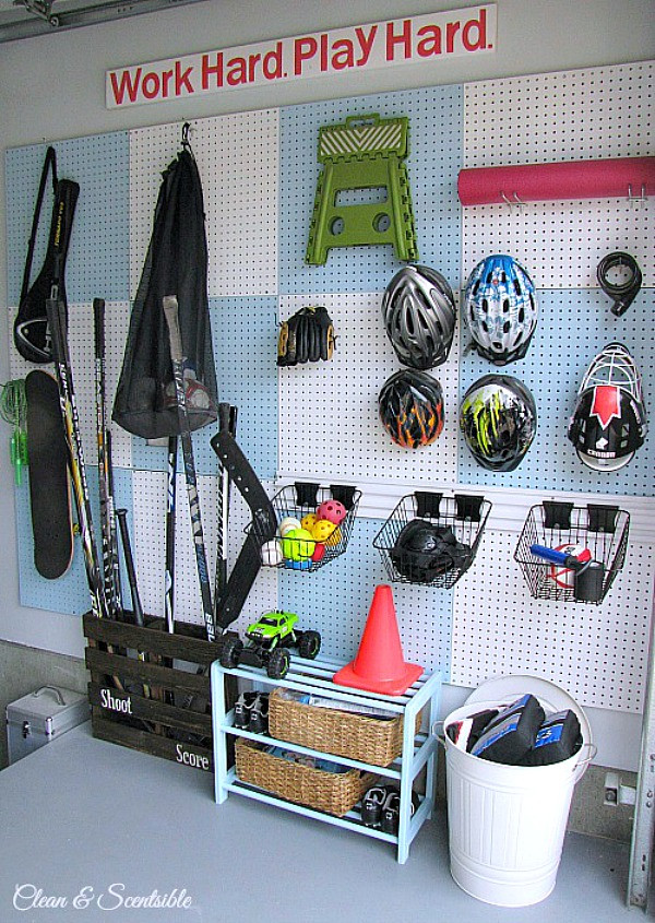 Garage Sports Organizer
 How to Clean and Organize the Garage