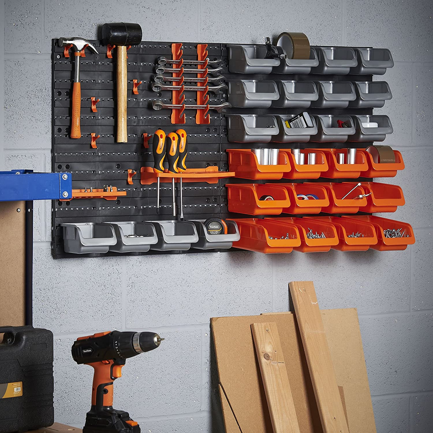 Garage Tool Organizer
 Garage Storage System Wall Mount Pegboard Hook Accessories