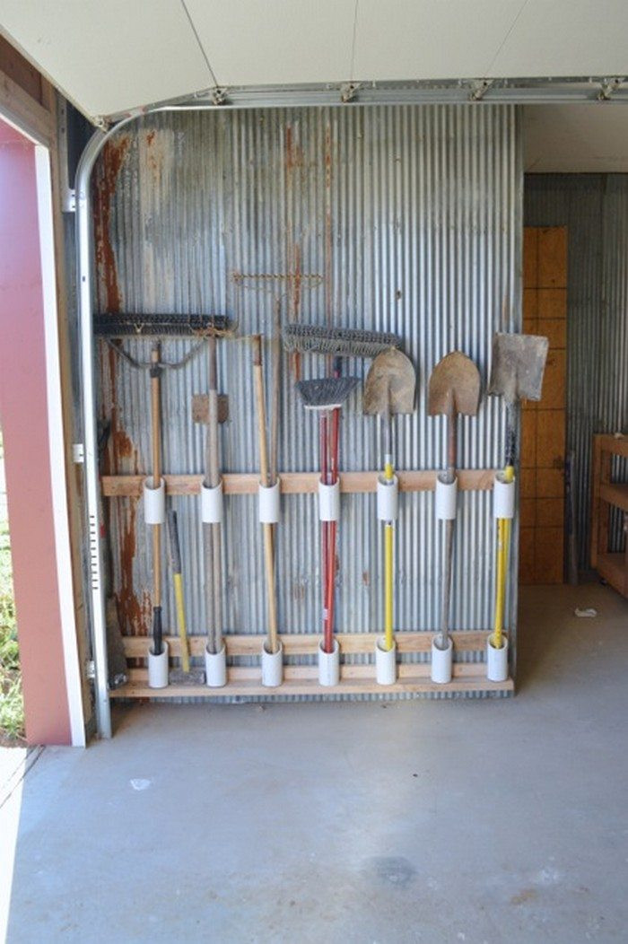 Garage Tool Organizer
 Build a yard tool organizer from PVC