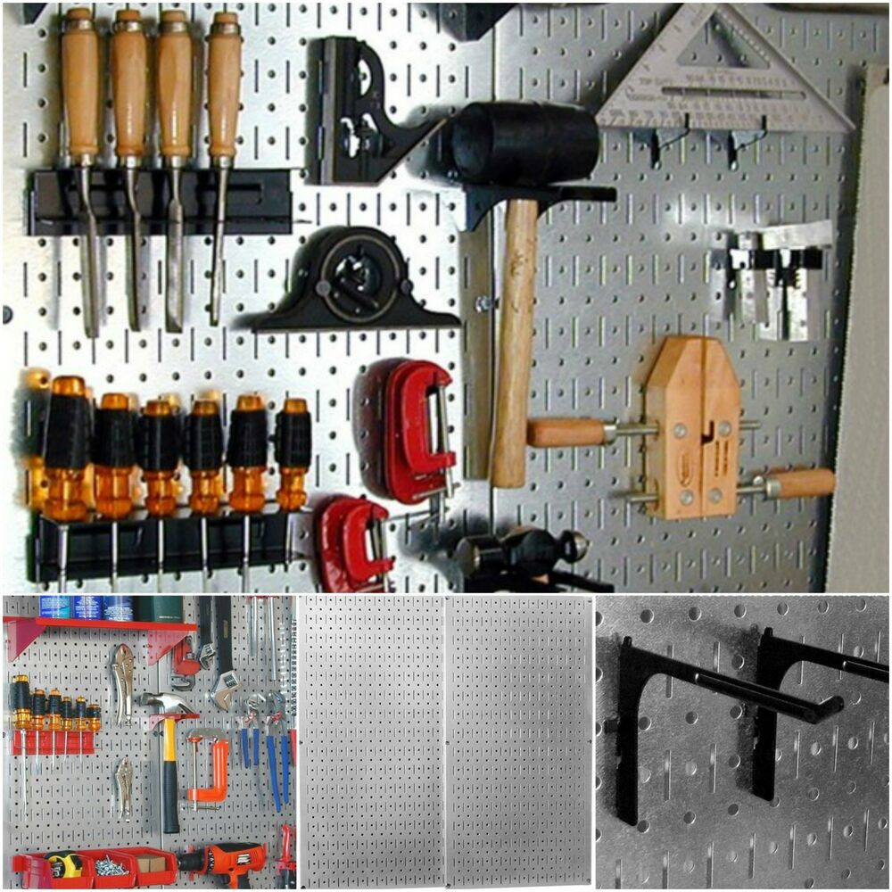 Garage Wall Organization
 Pegboard Tool Organizer Wall Mount Garage Storage Metal