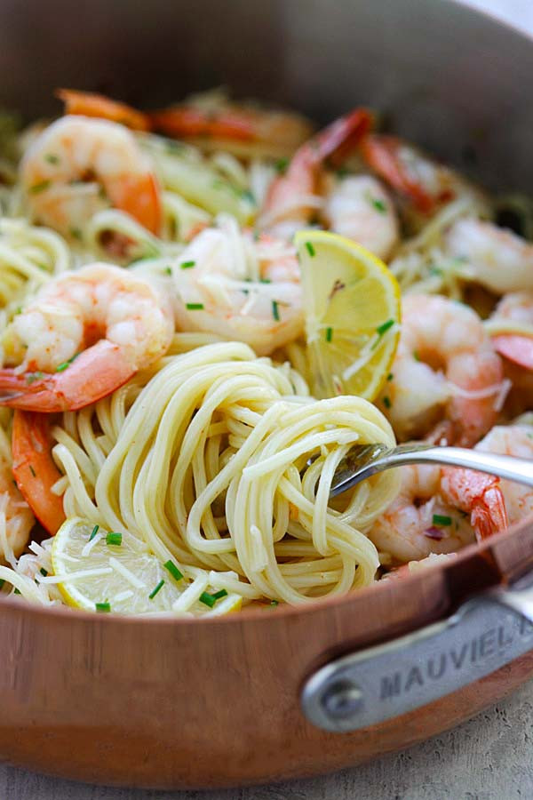 Garlic Butter Shrimp Pasta Recipe
 Garlic Chive Butter Shrimp Pasta Mauviel Review