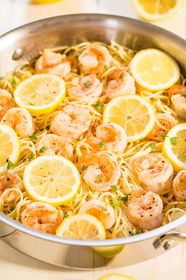 Garlic Butter Shrimp Pasta Recipe
 Lemon Garlic Shrimp Pasta 15 Minute Dinner