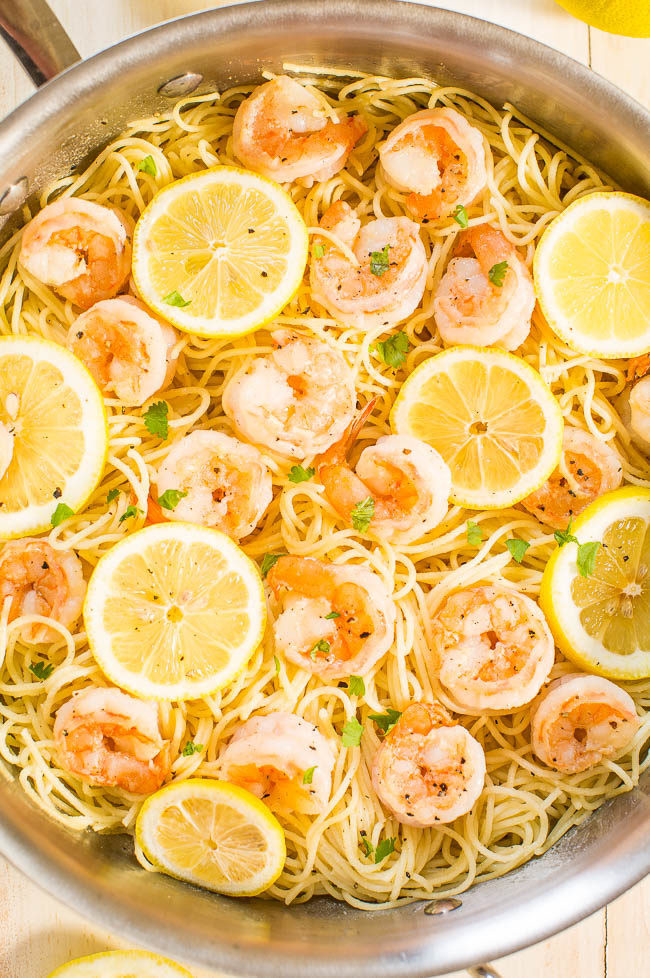 Garlic Butter Shrimp Pasta Recipe
 Lemon Butter Garlic Shrimp with Angel Hair Pasta Averie