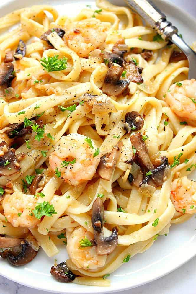 Garlic Butter Shrimp Pasta Recipe
 Garlic Butter Mushroom Shrimp Pasta Recipe Crunchy